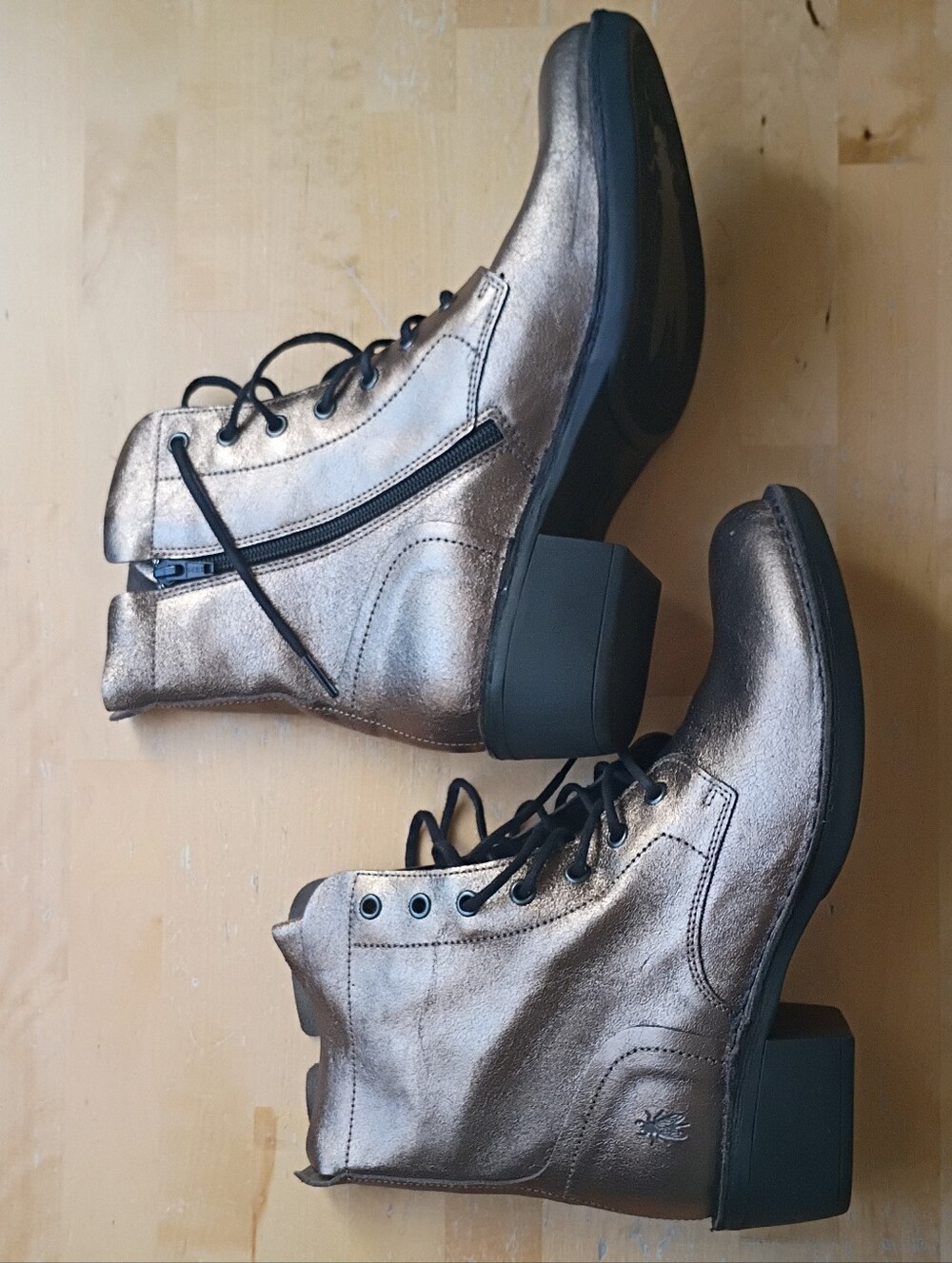Fly London Dark Gold Valley Boots